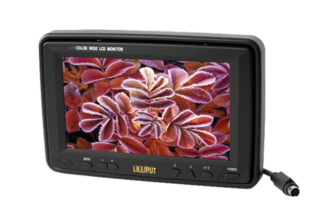 7 Inch Car Monitor,LILLIPUT 319GL-70NP(HR) Multi-Language OSD Monitor,AV Input/1 Audio&2 Video Input