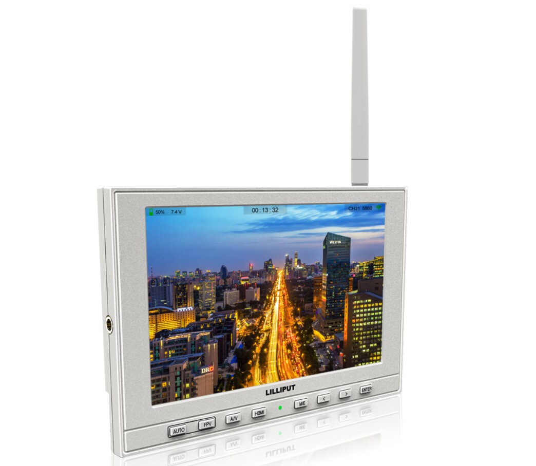 Lilliput 339/W 7 Inch IPS LED FPV Monitor For Aerial & Outdoor Photography.,1280×800,800:1,Built-in 2600mAh Battery,HDMI AV Input,Build-in Speaker