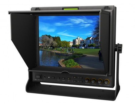 Lilliput 969A/O/P,9.7 pollici 4:3 IPS LED Monitor Broadcast HD con ingressi HDMI Dual, uno HDMI Output, Video Component e costruire-in Sun Hood