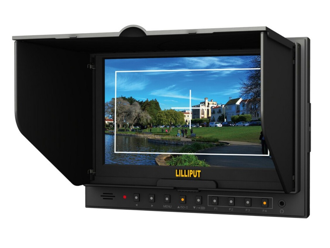 Lilliput 5D-II/O/P, raggiungendo la Zebra esposizione filtro, Input/output, 7" TFT LCD Monitor + Hot Shoe Mount + Mini HDMI cavo HDMI