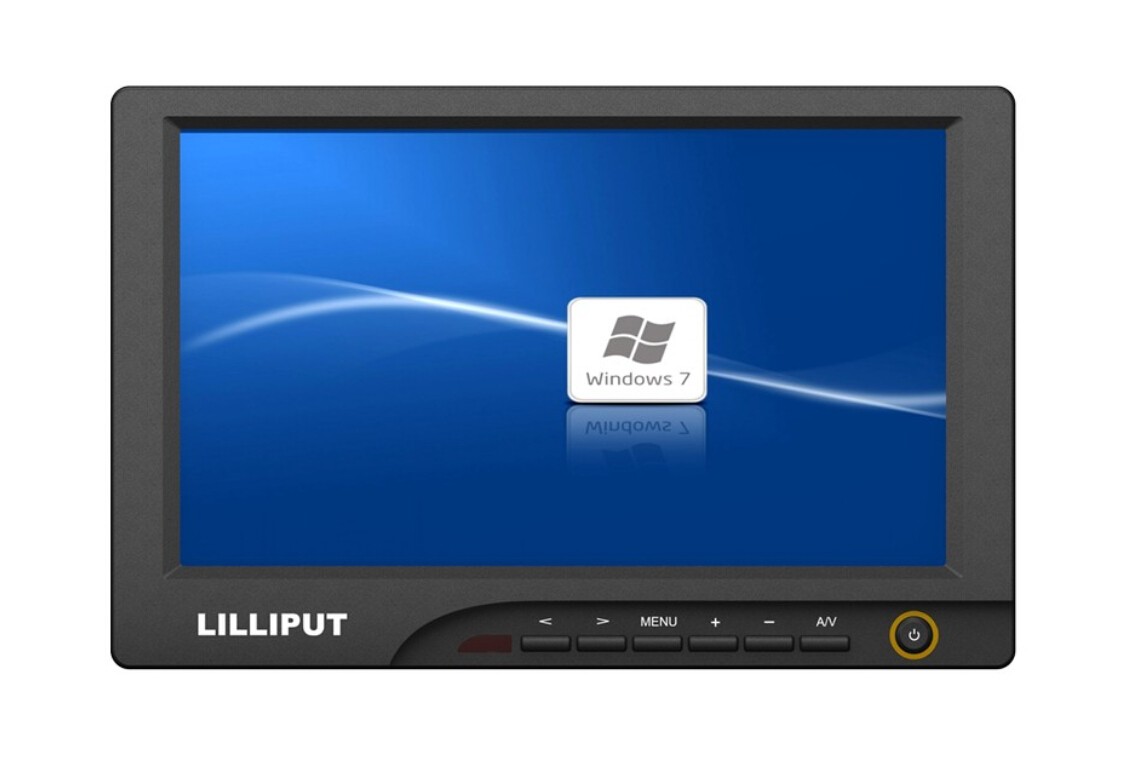 LILLIPUT Professional 8'' 869GL-80NP/C/T Monitor fotocamera con funzione touch screen, HDMI, PC (VGA), AV, ingresso DVI, con l'unità CD + Mini Stand Base + touch pen Cable + HDMI