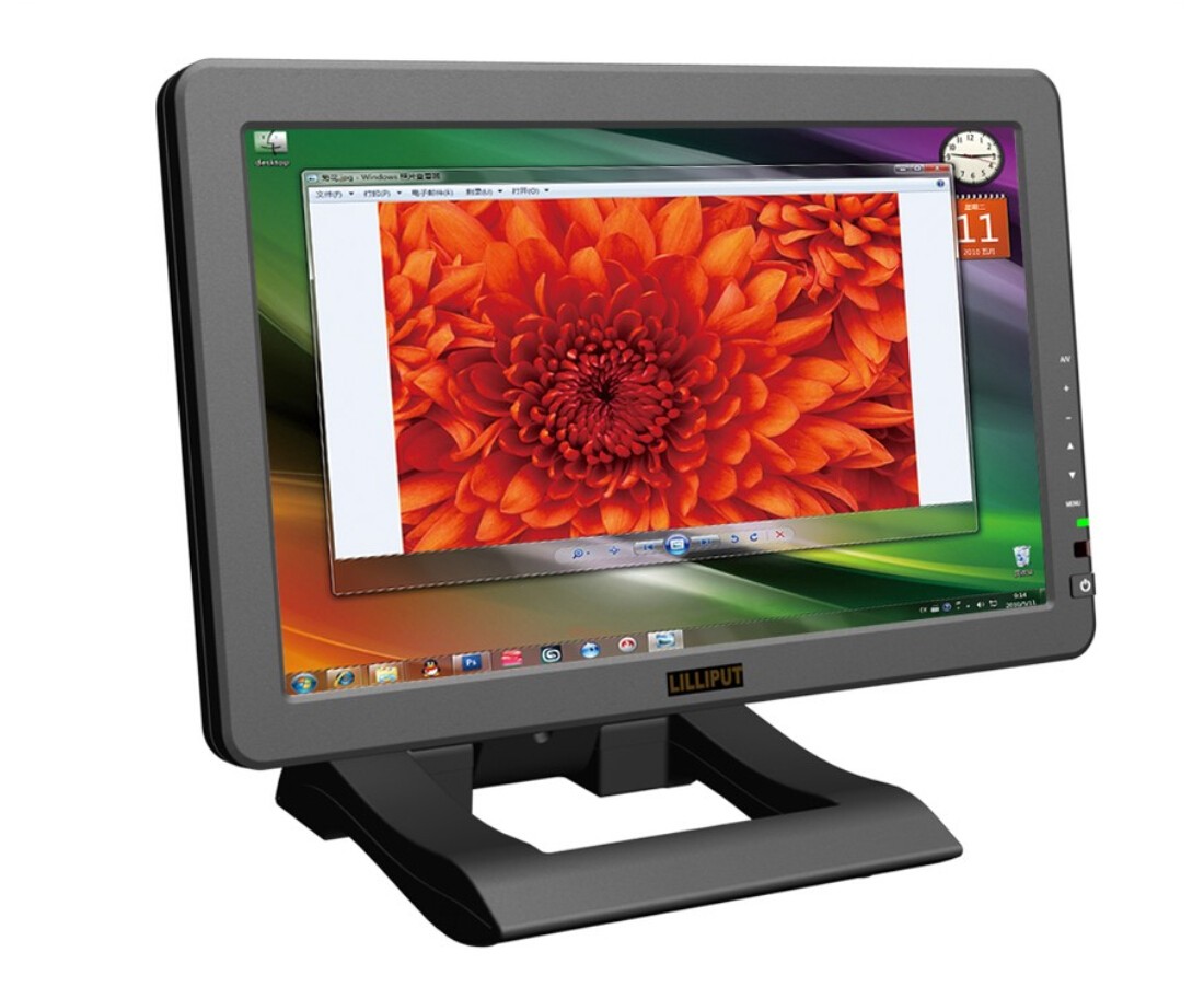 Lilliput FA1011-NP/C, da 10.1 pollici 16: 9 LED monitor con HDMI, DVI, VGA per Videocamera HD