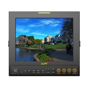 Lilliput 969A/P, 9,7 pollici 4:3 IPS LED HD Broadcast Monitor con ingressi HDMI Dual, Video Component e costruire-in Sun Hood. Ottimizzato per Studio e lavoro di Editing Video