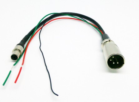 Mini XLR for lilliput monitor TM-1018/P,TM-1018/O/P,TM-1018/S