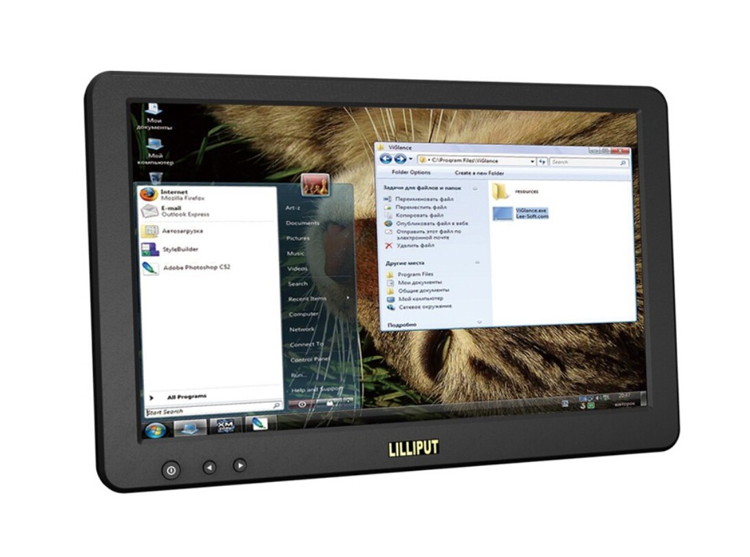 LILLIPUT UM-1012/C 10.1 Zoll-LED USB-Monitor für Windows-Betriebssysteme, Mac OS X, Build-in 2 Lautsprecher, 140 ° / 110 ° (H / V) Kontrast: 500: 1, Auflösung: 1024 × 600