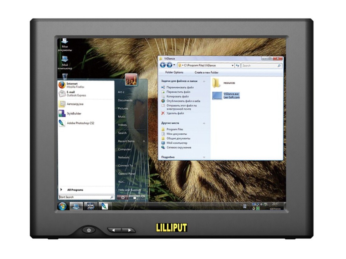 8-Zoll-Touchscreen USB Monitor, LILLIPUT UM-82/C/T für PC usw., 140 ° / 120 ° (H / V) Kontrast: 500: 1, Auflösung: 800 × 600, Build-in-2-Lautsprecher