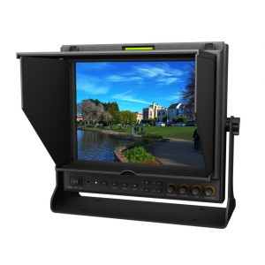 Lilliput 969A/P, 9,7 pulgadas de 4: 3 IPS LED HD Broadcast Monitor con doble Entradas HDMI, vídeo por componentes y construir-en Sun Hood. Optimizado para estudio y edición de vídeo Trabajo