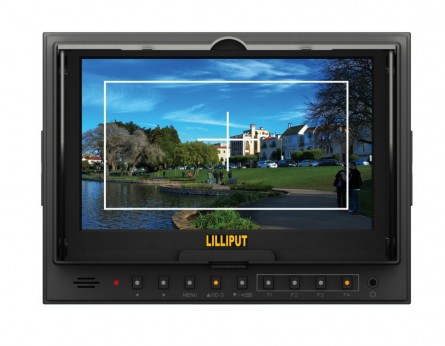 Lilliput 7 polegadas Monitor, 5D-II/P Picos Zebra Filtro Exposição HDMI No Monitor de Campo Com Hot Shoe Mount E Mini cabo HDMI