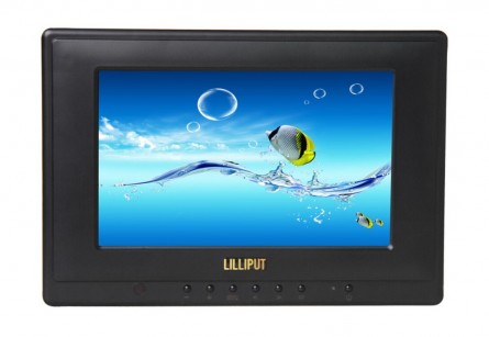 LILLIPUT 659GL-70NP/C/T 7 polegadas touchscreen Monitor, HDMI, DVI, VGA, AV1 / Entrada AV2, 800 x 480, surport até 1920 x 1080