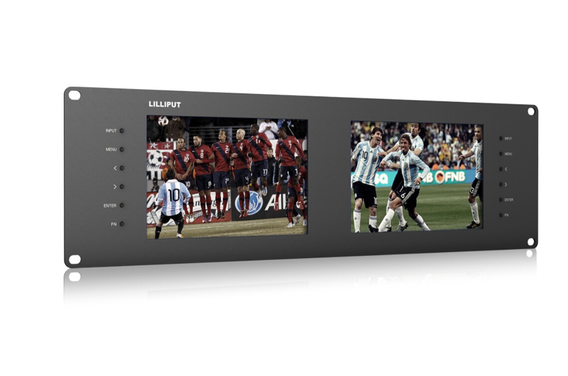 LILLIPUT RM-7028S dupla 7" Monitores 3RU rack com duplo 7" IPS Screens, Visualizando SD, HD e 3G-SDI Video on 3RU Rack Monitor