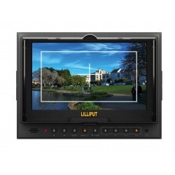 Lilliput 5D-II/O/P, com pico Zebra Filtro de Exposição, com HDMI Input / Output, 7 "do Monitor TFT LCD + Hot Shoe Mount + Mini cabo HDMI
