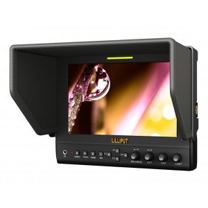 Lilliput 663/S2,7 polegadas 16: 9 LED Campo monitor com 3G-SDI, HDMI, YPbPr (Via BNC), Vídeo Composto e desmontados Sun Hood. Optimizado para Full HD Camcorder