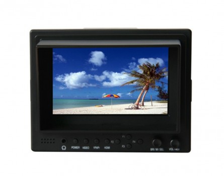 Lilliput 5 Inch Monitor, 569/O met HDMI In & output veld Monitor met zonneklep en 2 PC's batterij plaat