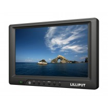Lilliput 7'' 669GL-70NP/C HDMI、DVI VGA モニター、靴マウント + 日デジタル一眼レフ カメラ用フード