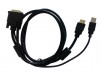  HDMI Lilliput モニターのタッチと DVI ケーブルの接続:669GL-70/869GL-80 シリーズ