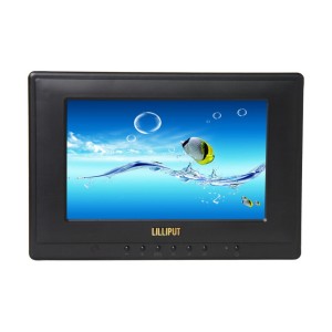 659GL-70NP/C/T 7 インチのタッチ スクリーン モニター、HDMI、DVI、VGA、AV1/AV2 入力 1920 x 1080まで 800 x 480 サポート