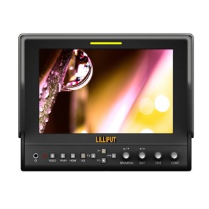 Lilliput 663/S2、7 インチ 16:9 でリードしてフィールド モニター 3 G SDI、HDMI、(BNC) 経由で YPbPr、コンポジット ビデオ、折りたたみ可能な太陽のフード。フル HD ビデオカメラ用に最適化